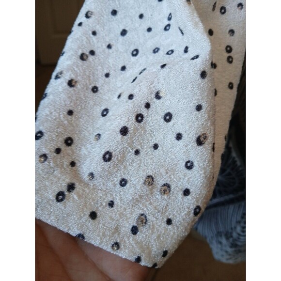 Chico’s Travelers Collection Foiled Peacock Jacket Cardigan Ivory Gray Size 3 XL - Picture 6 of 16